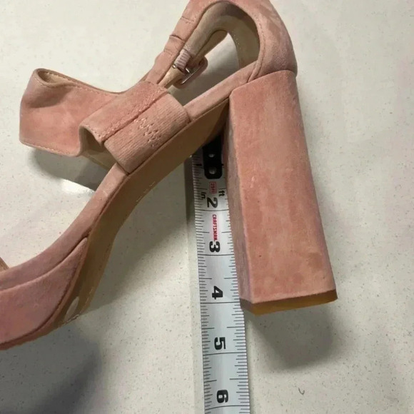 Vince Camuto Mauve Suede Block Heel Ankle Strap - Size 10 - Picture 5 of 14